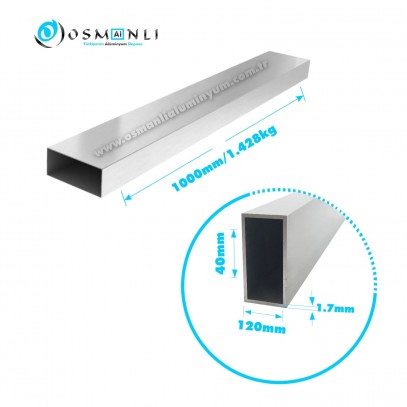 Alüminyum Kutu 40x120x1.7mm