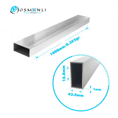 Alüminyum Kutu 15.8x43.5x1mm